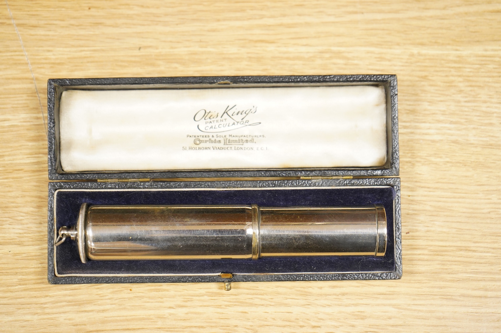 A Swedish Facit mechanical adding calculating machine, together with an Otis King’s calculator, model K, cased, (2).